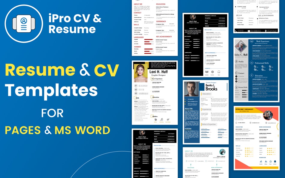 #1. CV & Resume Templates by iPro (macOS) Podle: Tausif Akram