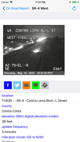 California Road Report screenshot