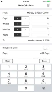 date and time calculator iphone screenshot 2