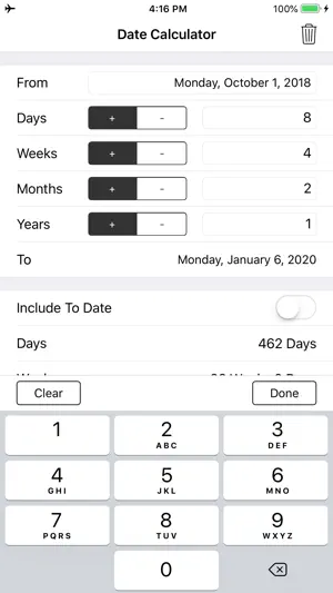 Date and Time Calculator screenshot 2