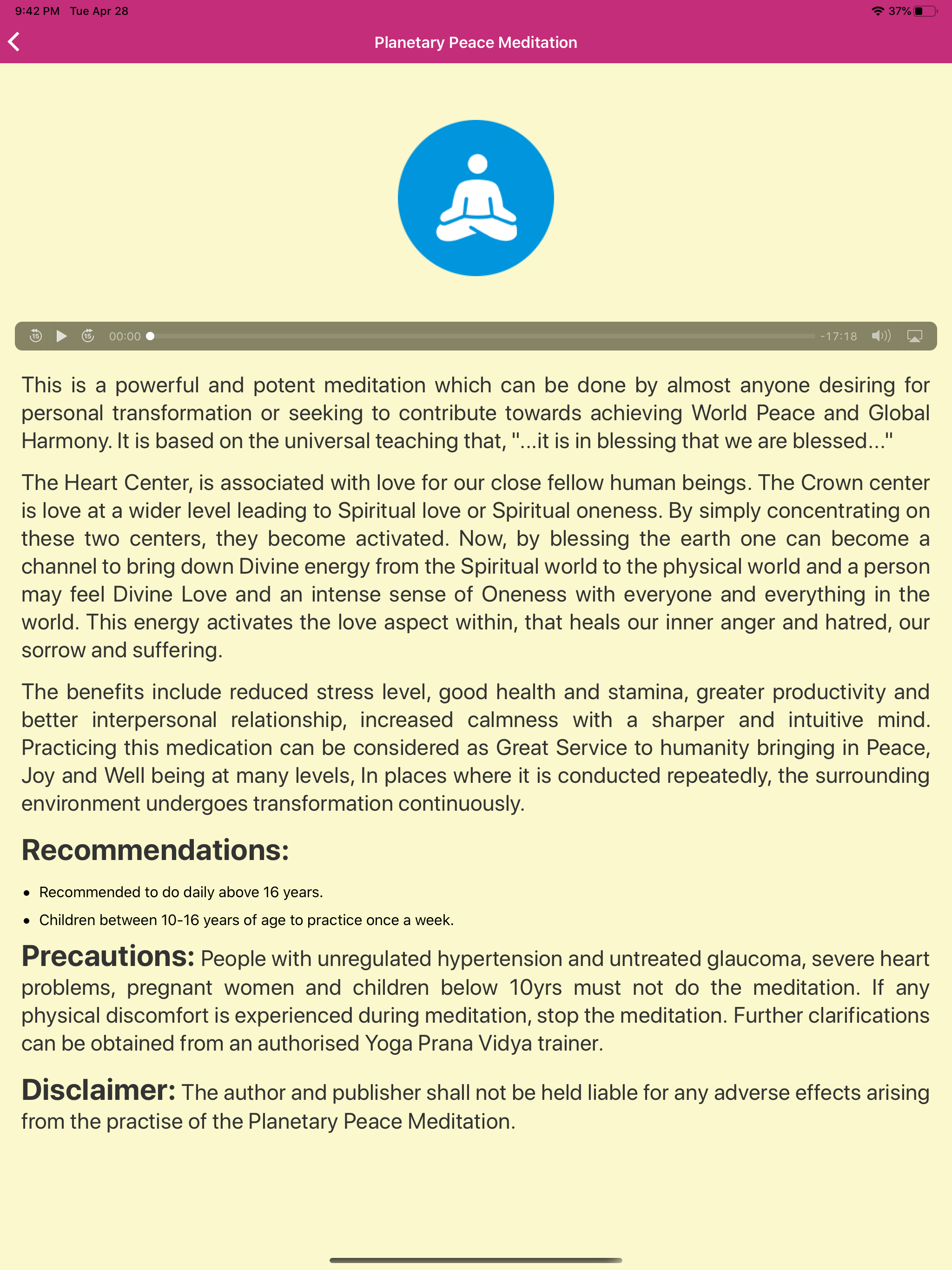 YPV Sadhana - English