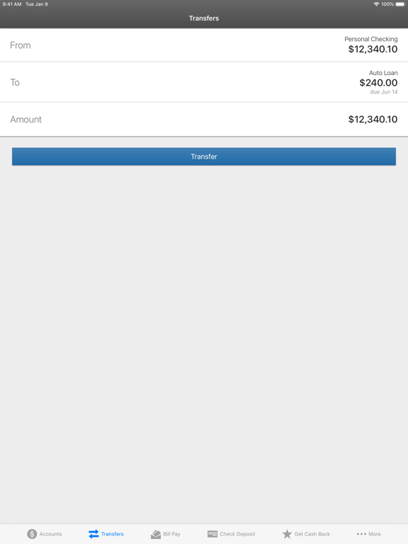 5point Credit Union iPad screenshot 4 - Finance app