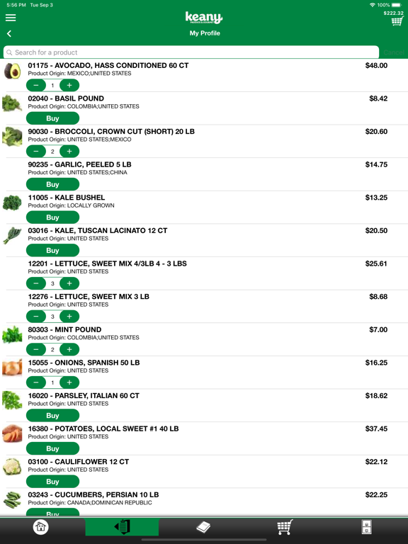 Keany Mobile Ordering iPad screenshot 2 - Shopping app