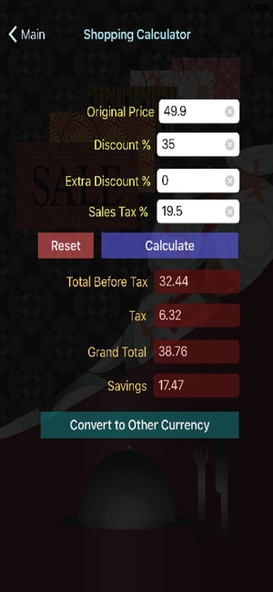 ShopNDineCal-sales and tip cal(圖2)-速報App