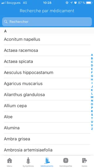 Capture d'écran de L’Homéopathie De A à Z sur iPhone 3