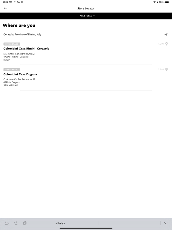 Colombini Casa iPad screenshot 5 - Lifestyle app