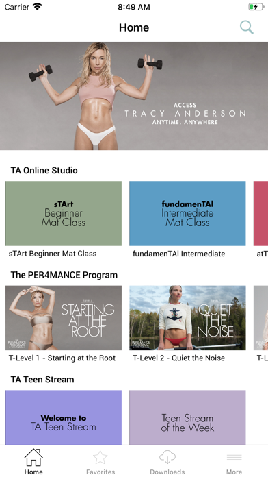 Tracy Anderson Online Studio Screenshot