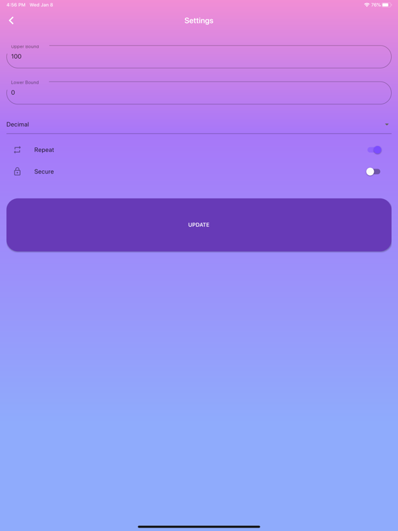 Screenshot #5 pour Multiformat Random Number