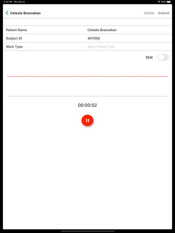 Chartnet Dictate 2.0 iPad screenshot 4 - Medical app