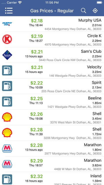 Gas Prices Near You