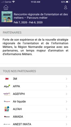 Capture d'écran de ParcoursMétiers-l’appli sur iPhone 3