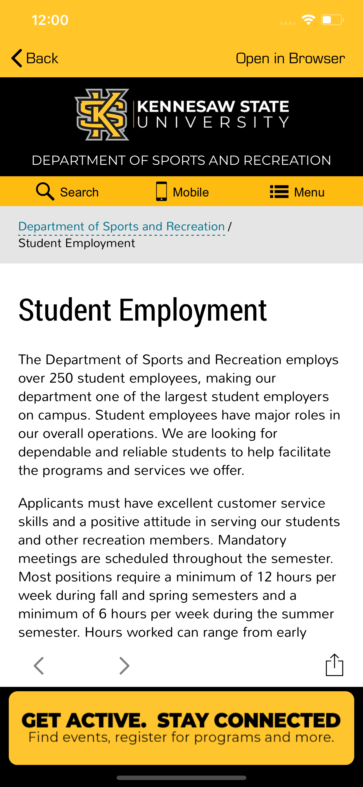 Kennesaw State Sports & Rec screenshot 5