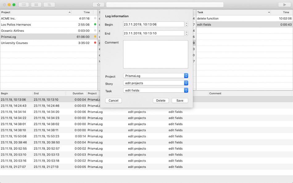 #5. PrismaLog (macOS) 由: Thomas Kalippke