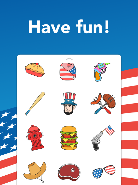 Typical American Stickers iPad screenshot 3 - Stickers app