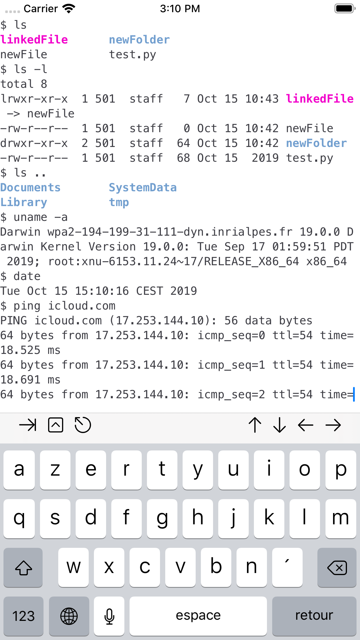 a-Shell screenshot 1