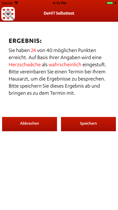 Screenshot #3 pour Herzschwäche Check DeHiT