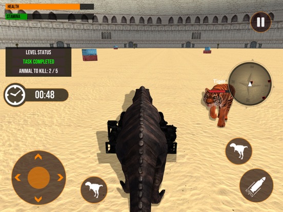 Dinosaur in Fighting Arena iPad screenshot