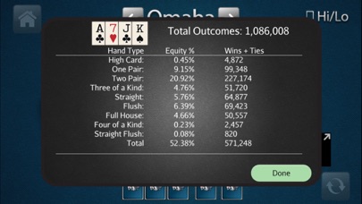 HORSE Poker Calculator Screenshot