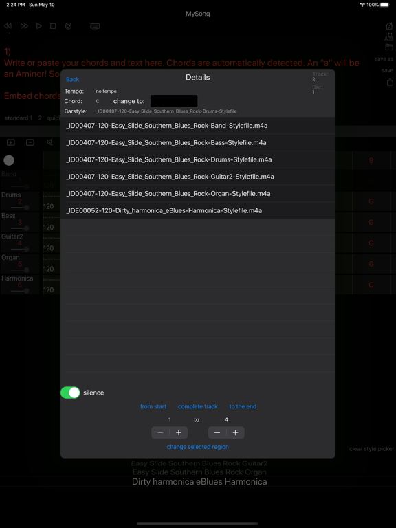Screenshot #5 pour Blues Backing Tracks Creator
