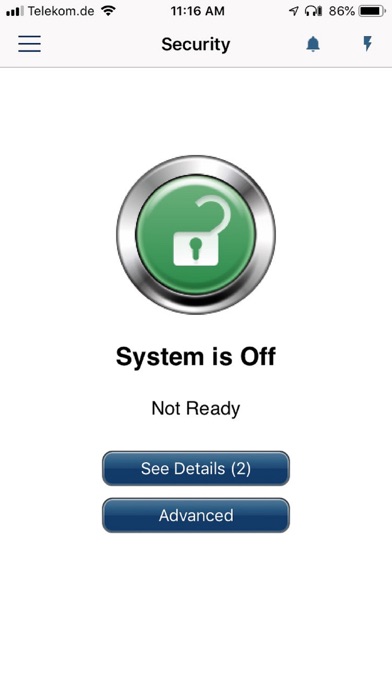 Bosch Remote Security Control Screenshot