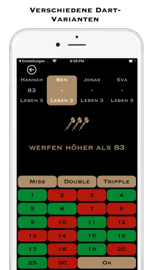 Screenshot von Darts Scorer Professional auf dem iPhone 5