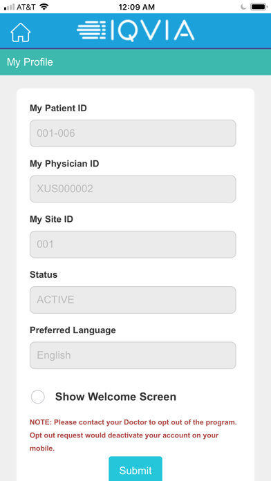 IQVIA Patient Flare Check Screenshot