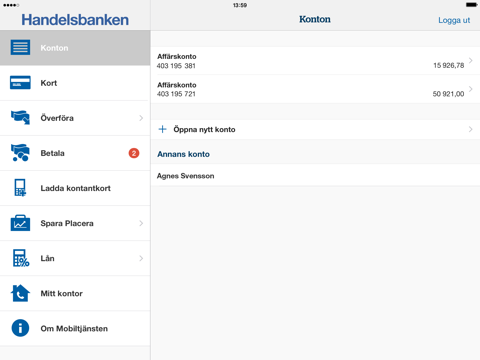 Handelsbanken SE – Privat - náhled