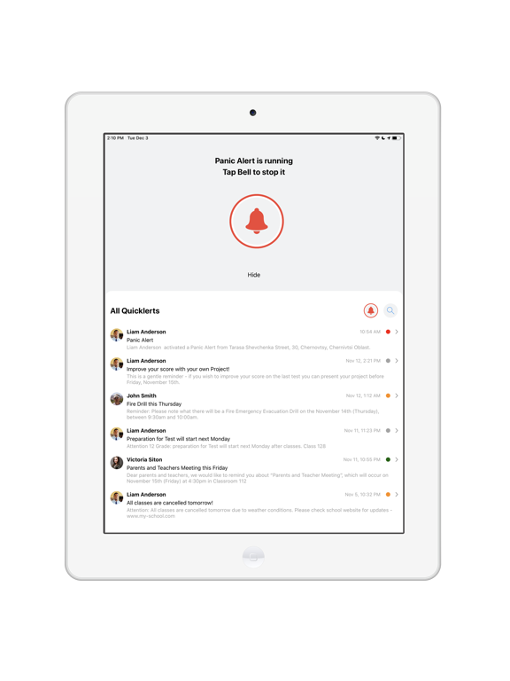 Quicklert iPad screenshot 4 - Business app