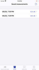 NIOSH Sound Level Meter screenshot