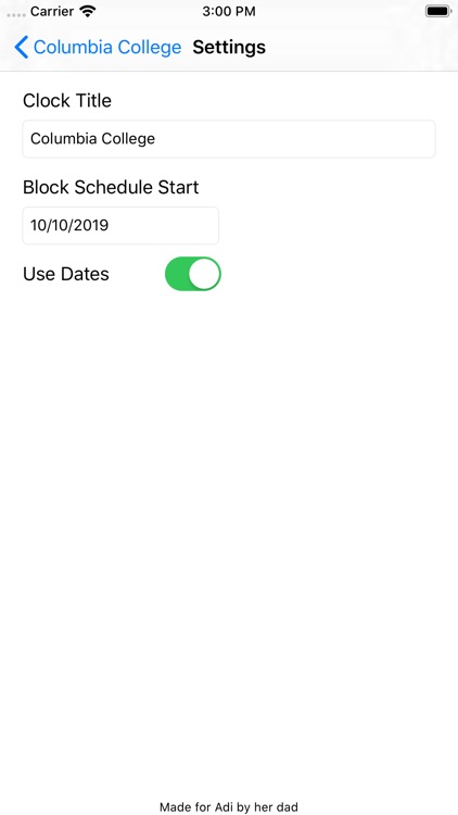 Block Schedule Clock