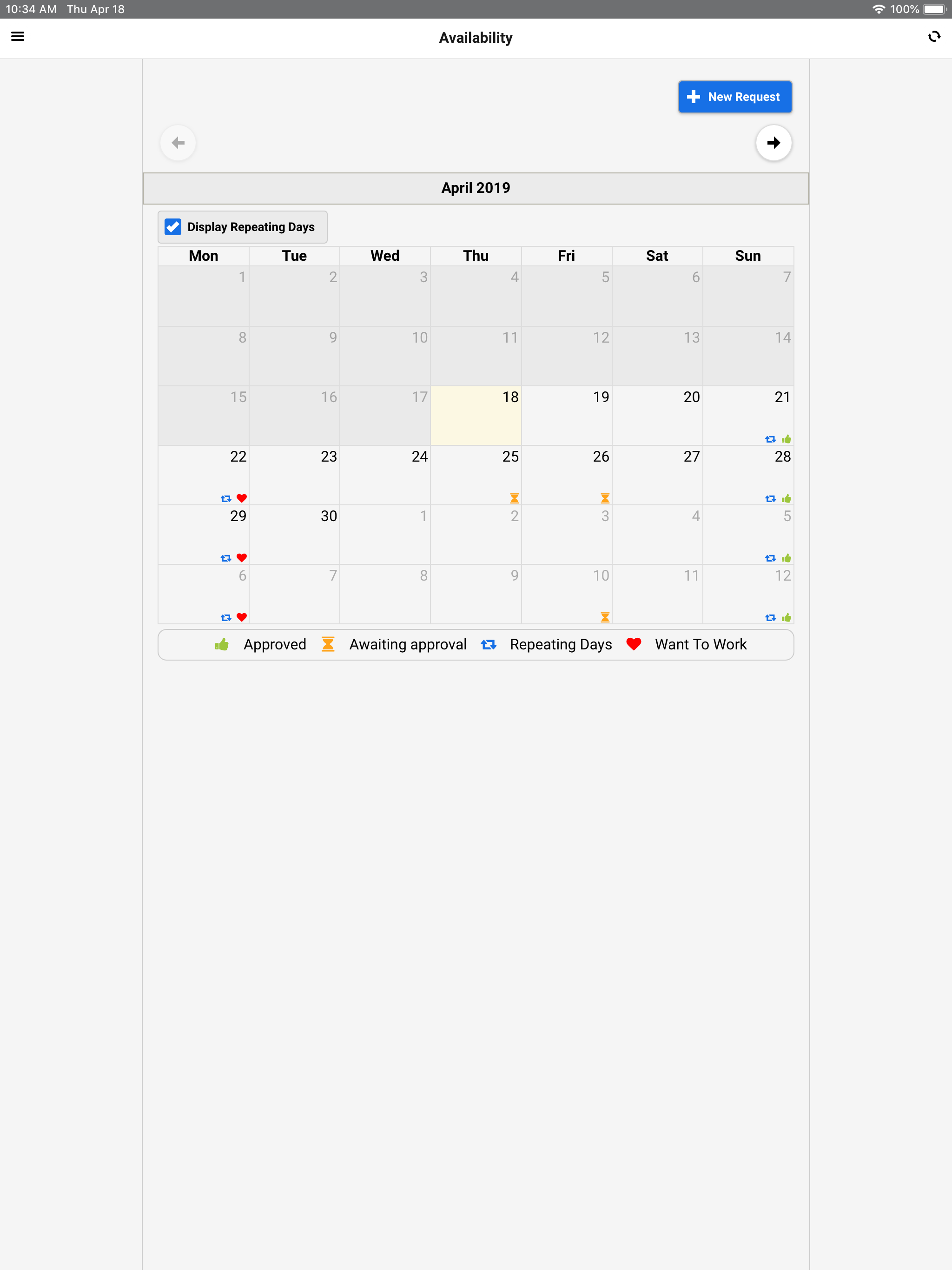 Radar Schedules