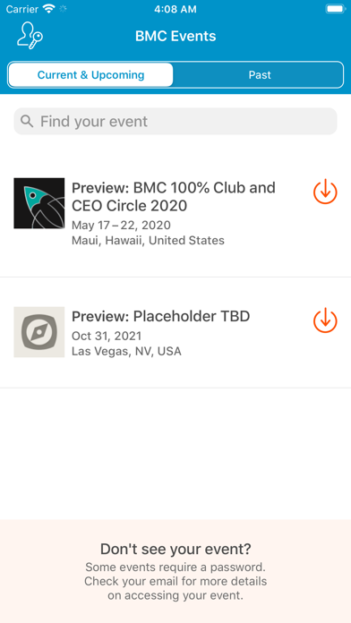 How to cancel & delete BMC Events App from iphone & ipad 2