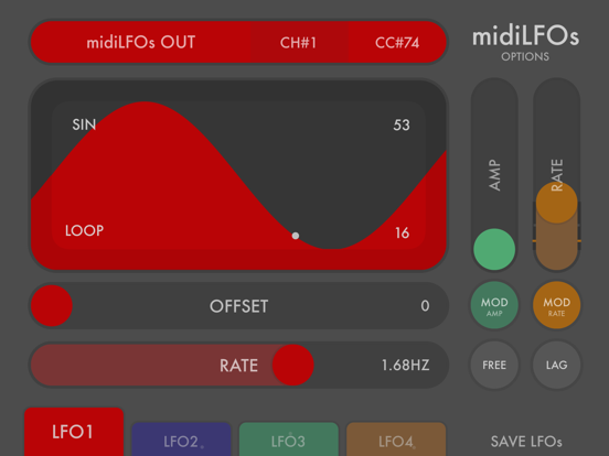 Screenshot #1 for midiLFOs - midi modulator