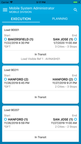 Transportation Mobile User screenshot