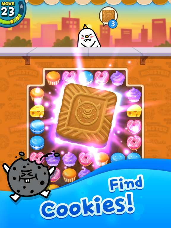 Match 3 Puzzle: SweetMonster iPad screenshot