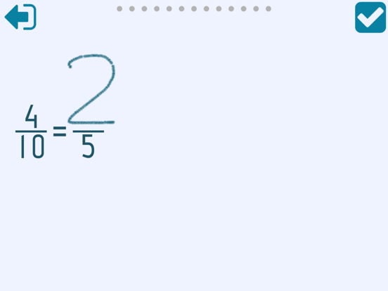 Subtracting Fractions iPad screenshot