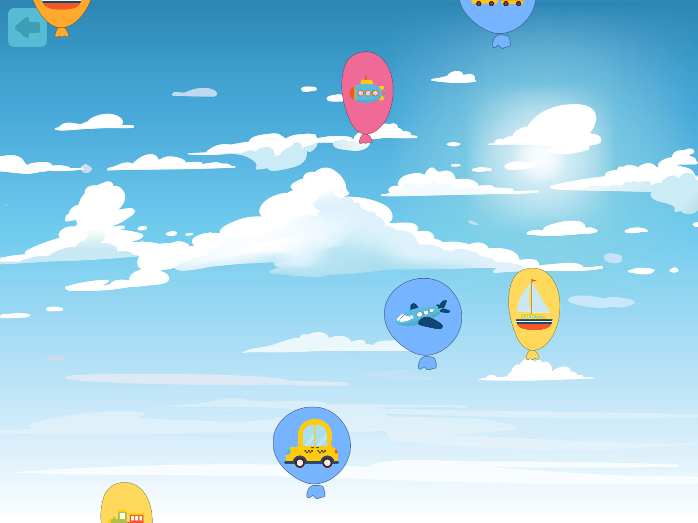 Balloons game for toddlers