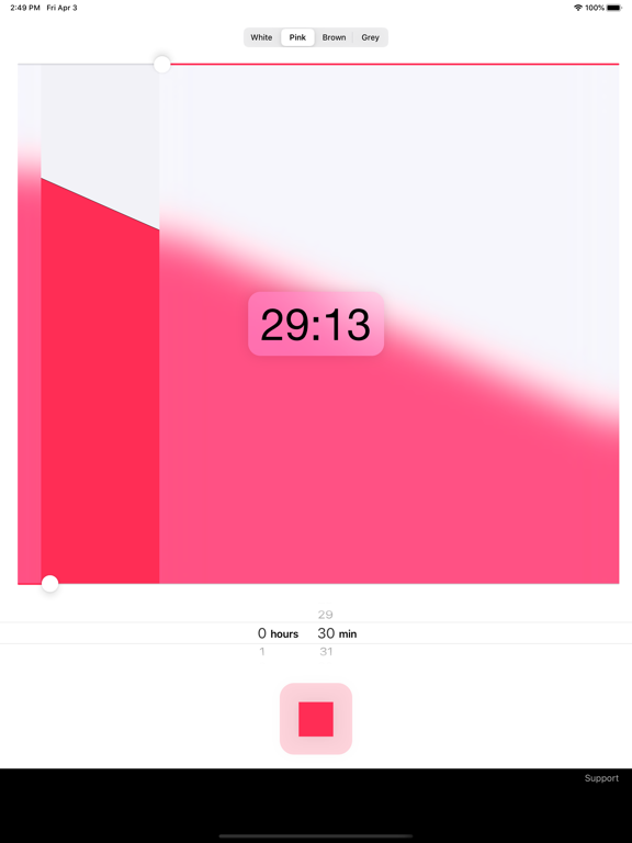 White Noise Sleep Timer iPad screenshot