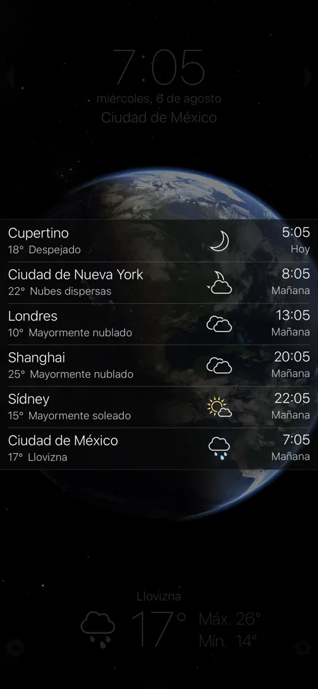 Living Earth - Clock & Weather