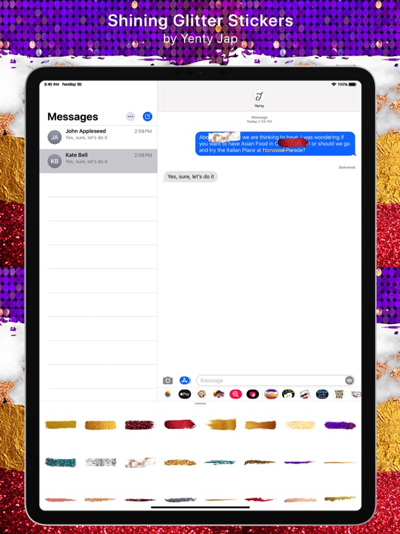 Screenshot #4 pour Shining Glitter Stickers