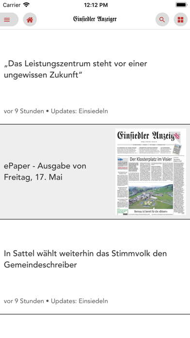 Einsiedler Anzeiger Screenshot