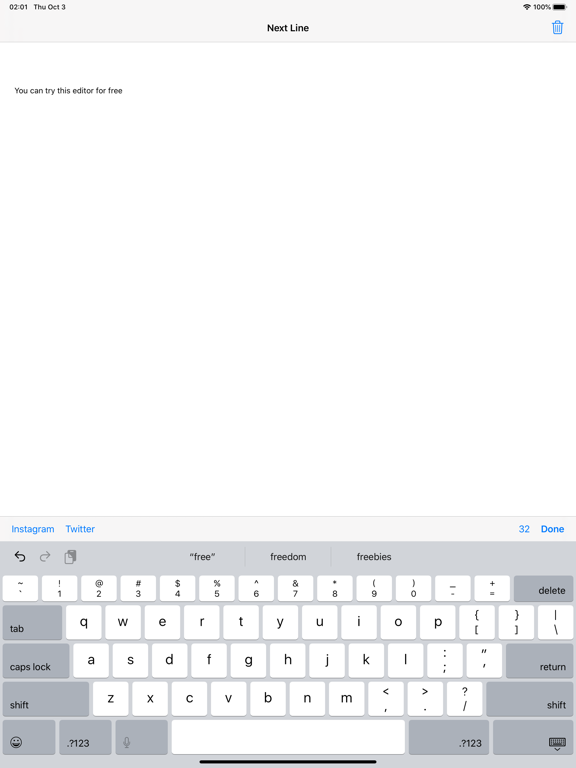 Screenshot #4 pour Next Line - Post editor