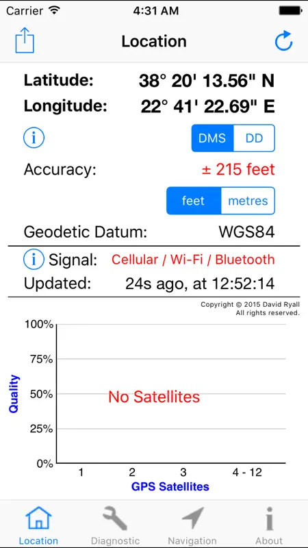 GPS Diagnostic: Satellite Test screenshot 4 of 5