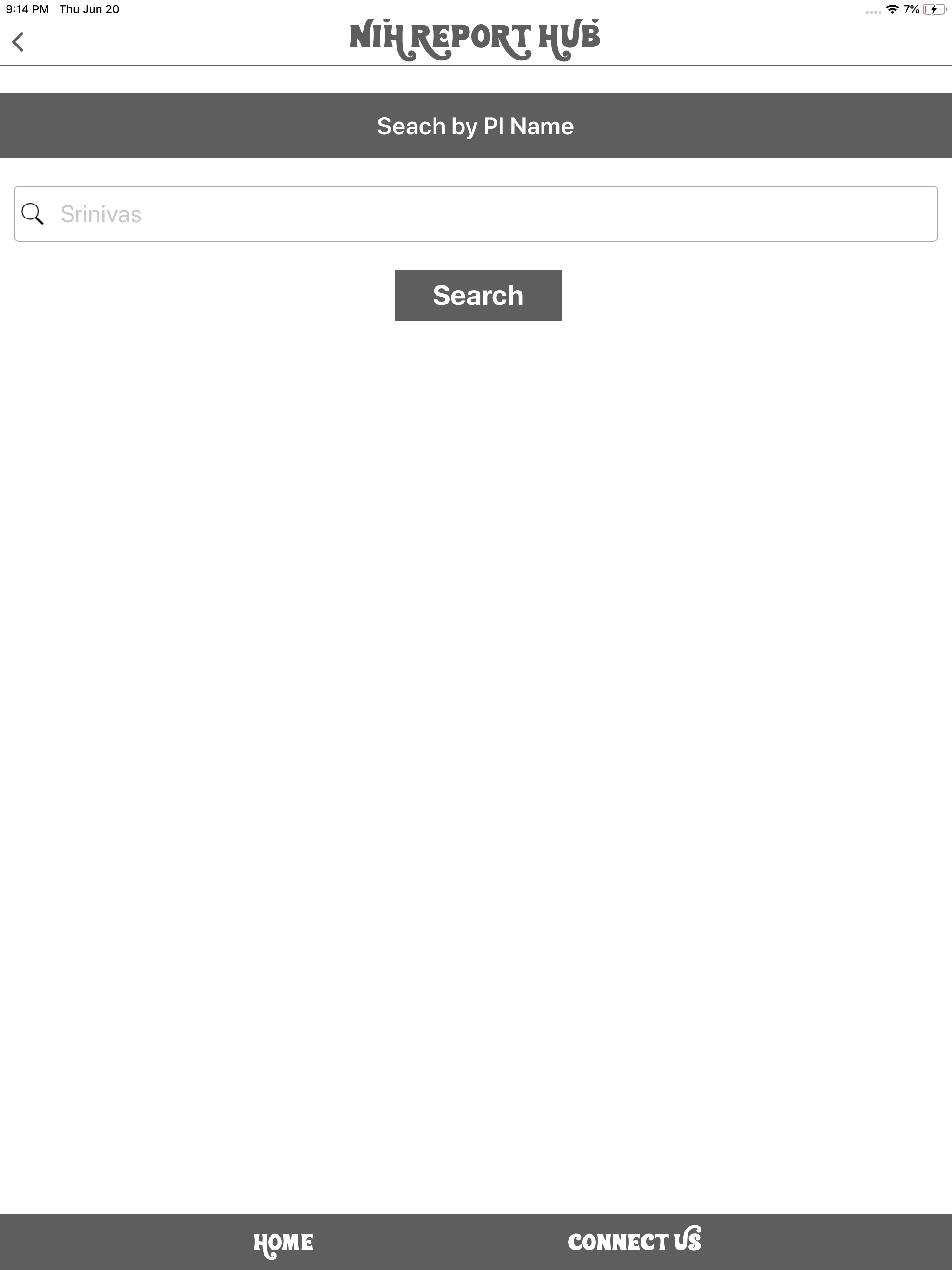 NIH RePORT HUB screenshot 13