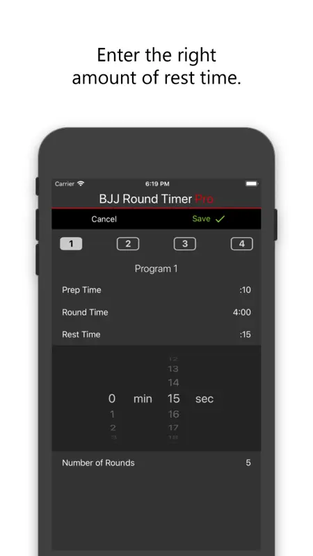 BJJ Round Timer Pro screenshot 5 of 7