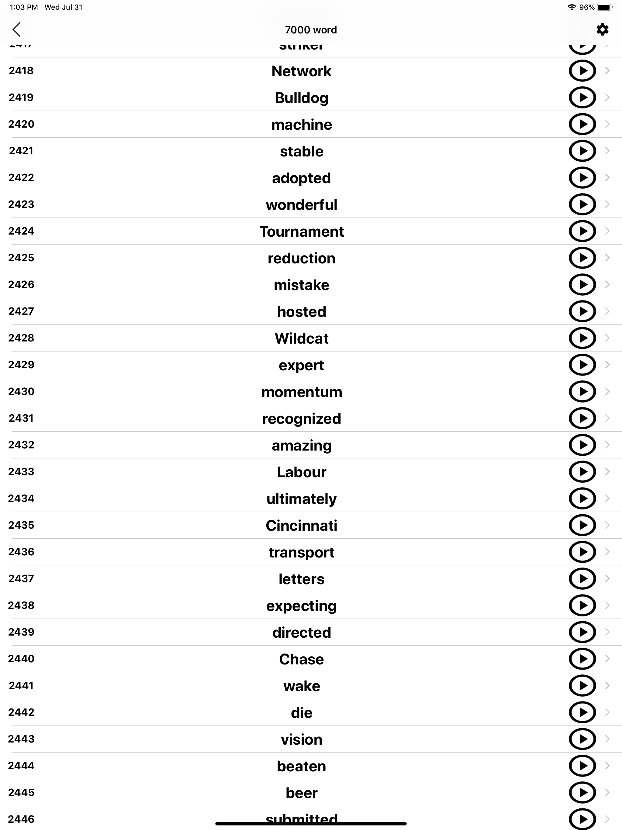 اشهر 7000 كلمة انجليزية