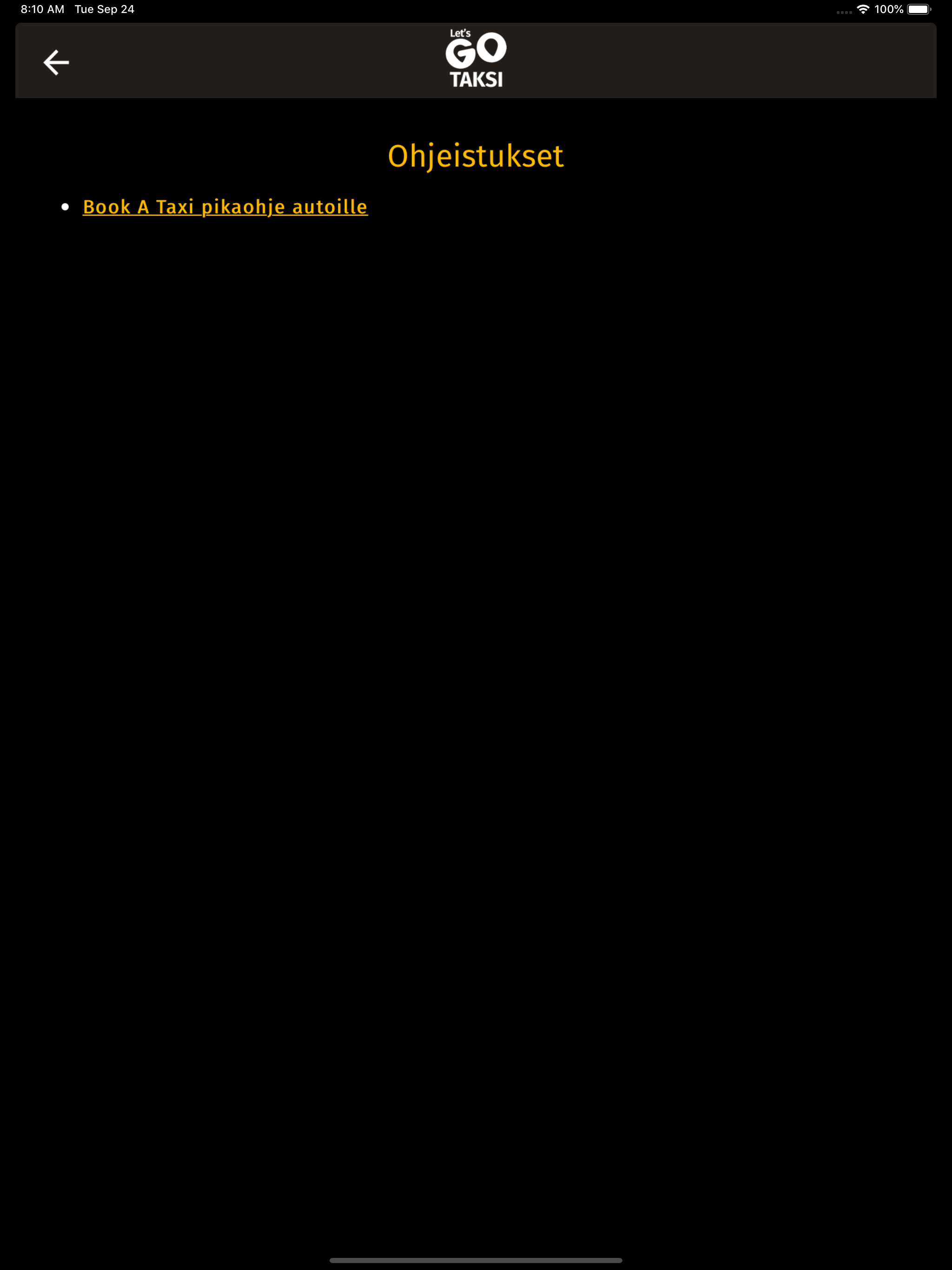 Let's Go Taksi Intranet screenshot 7