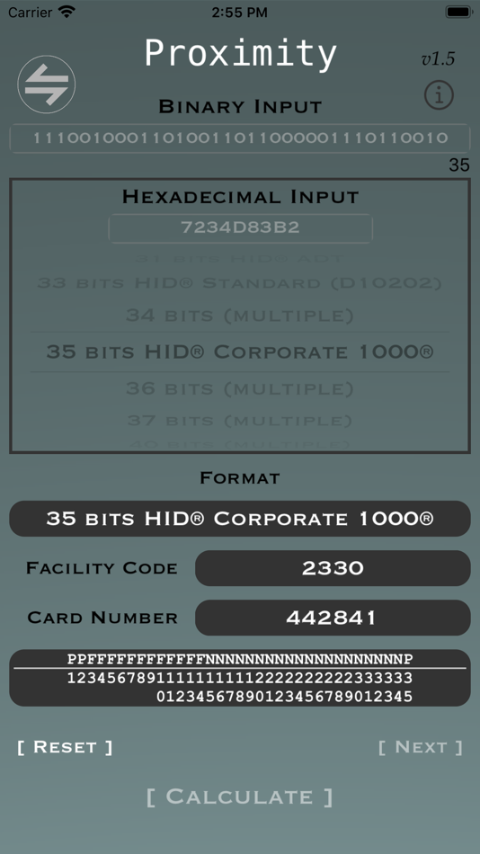 #2. Proximity - Access Card Calc (iOS) Podle: Farren Domenici
