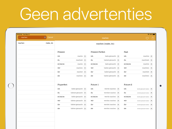 Duitse Werkwoorden (Plus) iPad app afbeelding 1