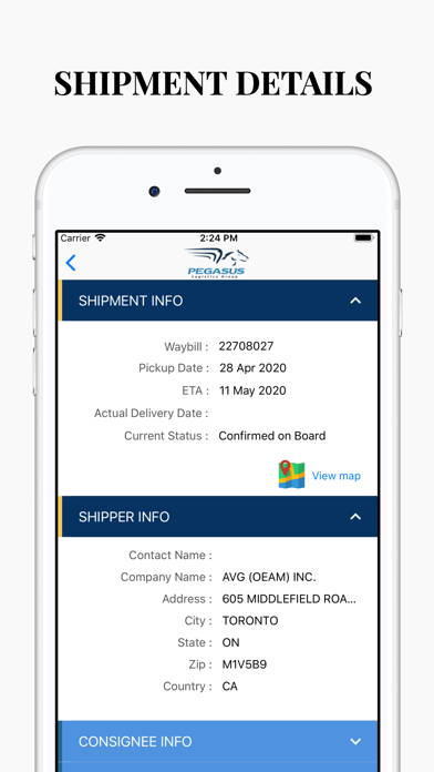 PLG Freight Management Screenshot